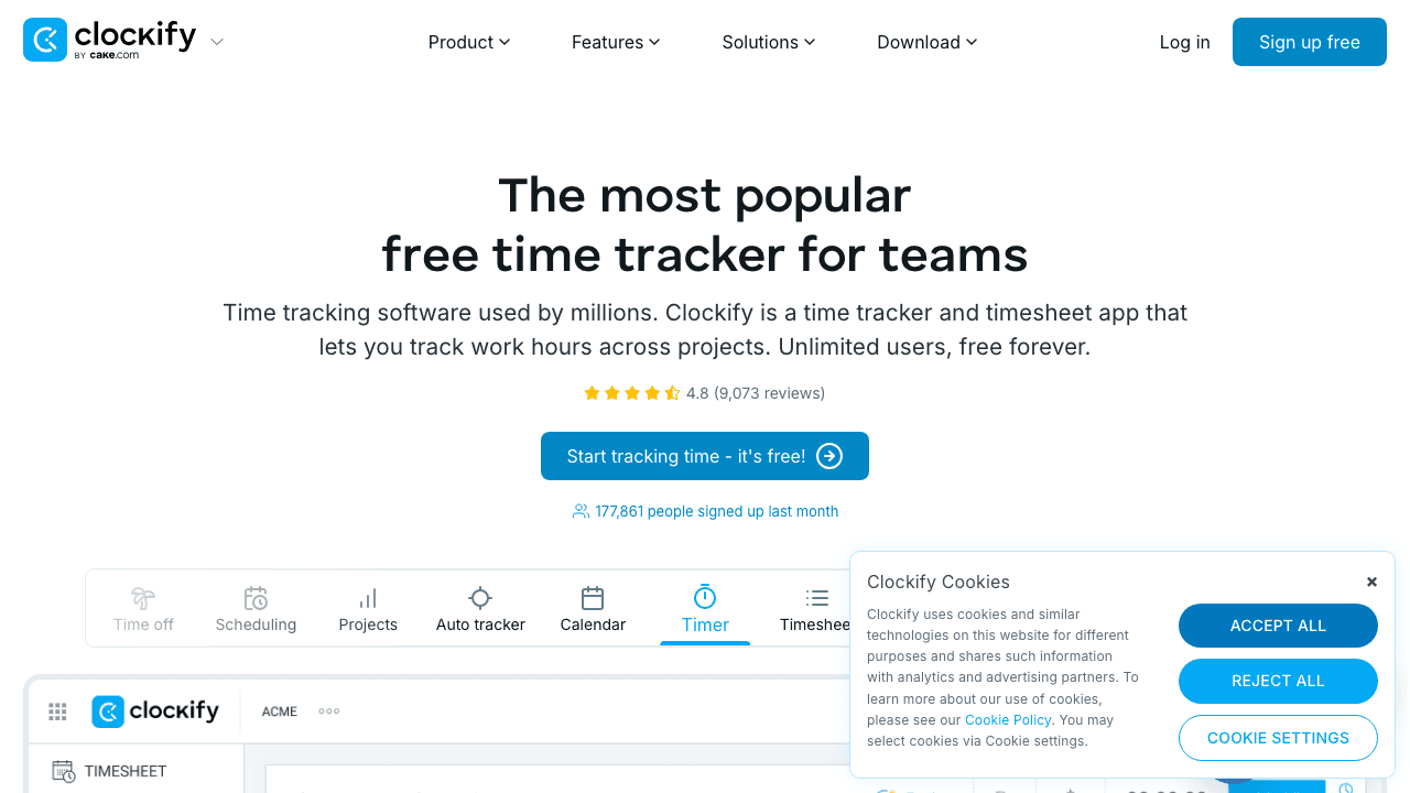 Clockify time tracking