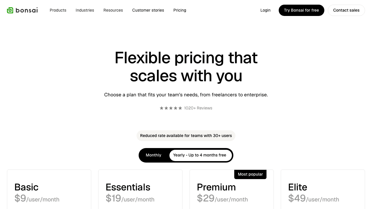 Bonsai business management for consultants