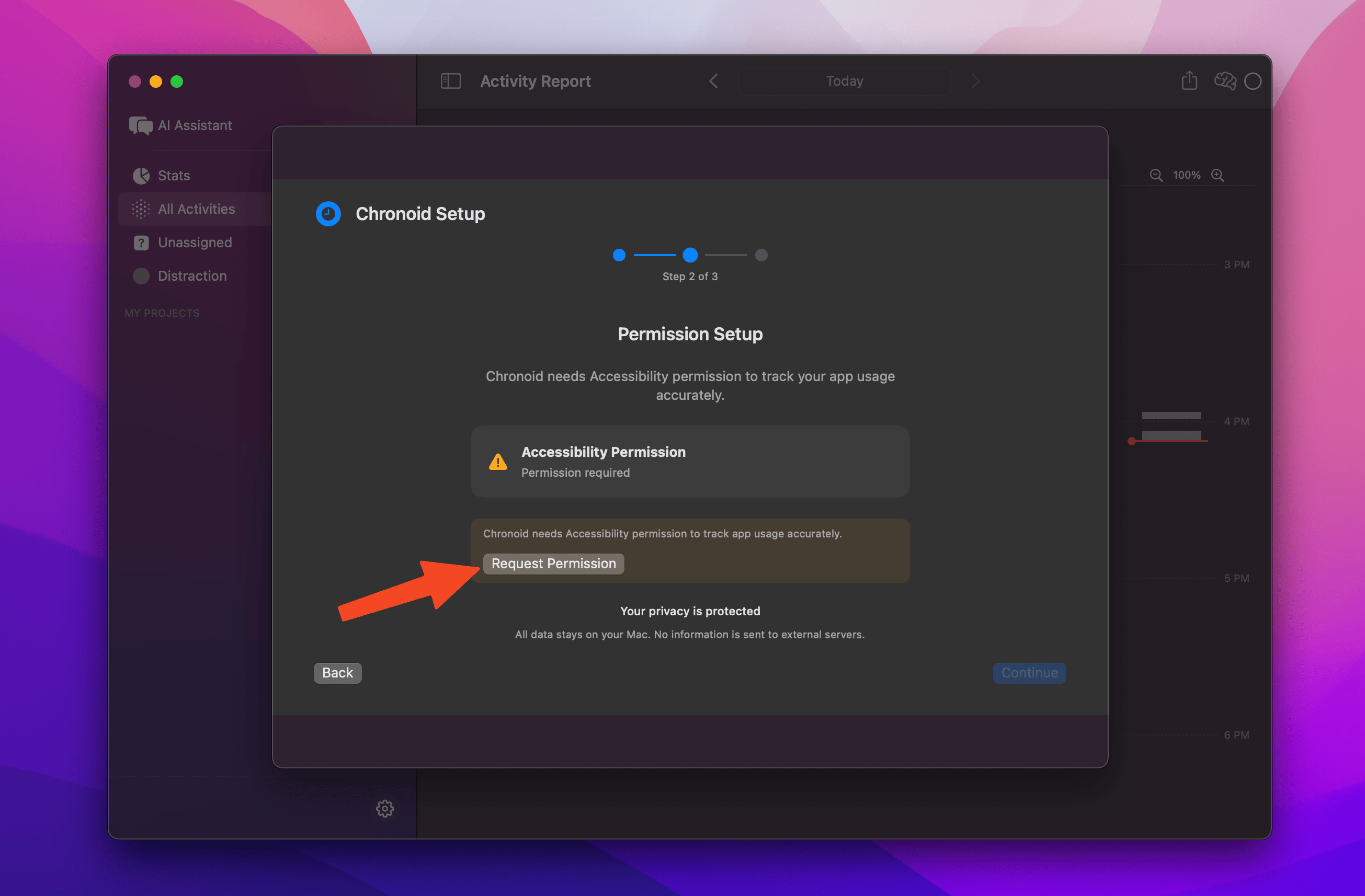 Permission setup