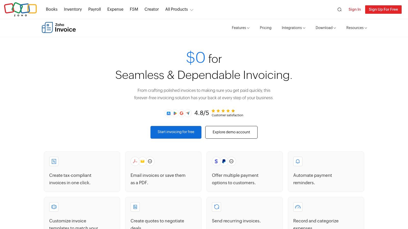Zoho Invoice
