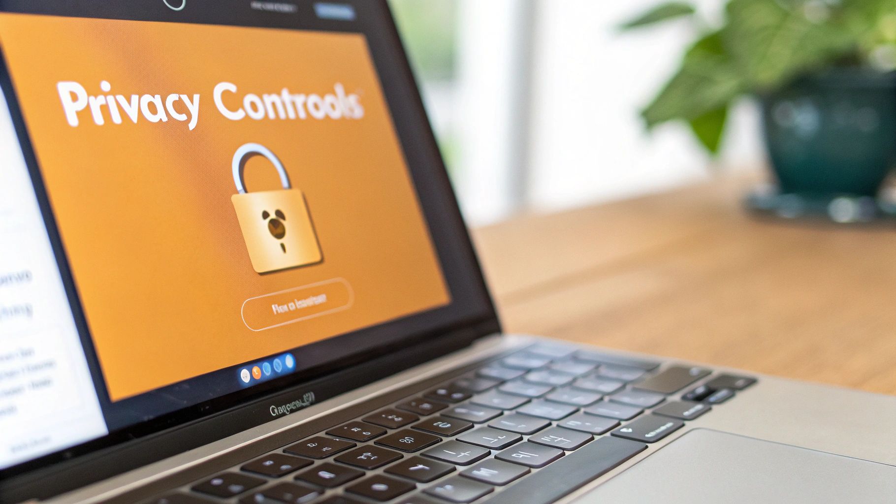 A padlock icon symbolizing digital security and privacy on a Mac.