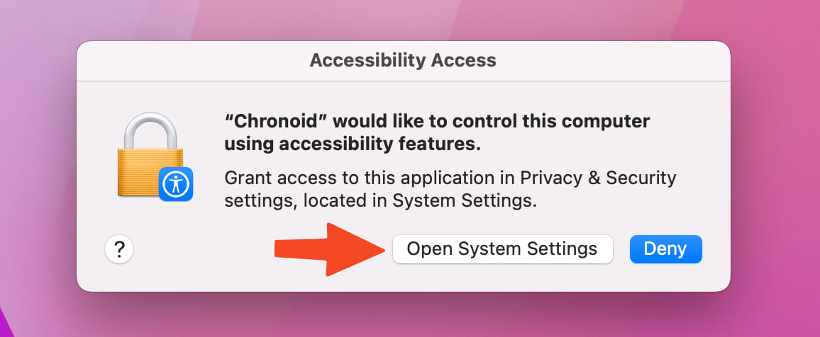 Open System setting