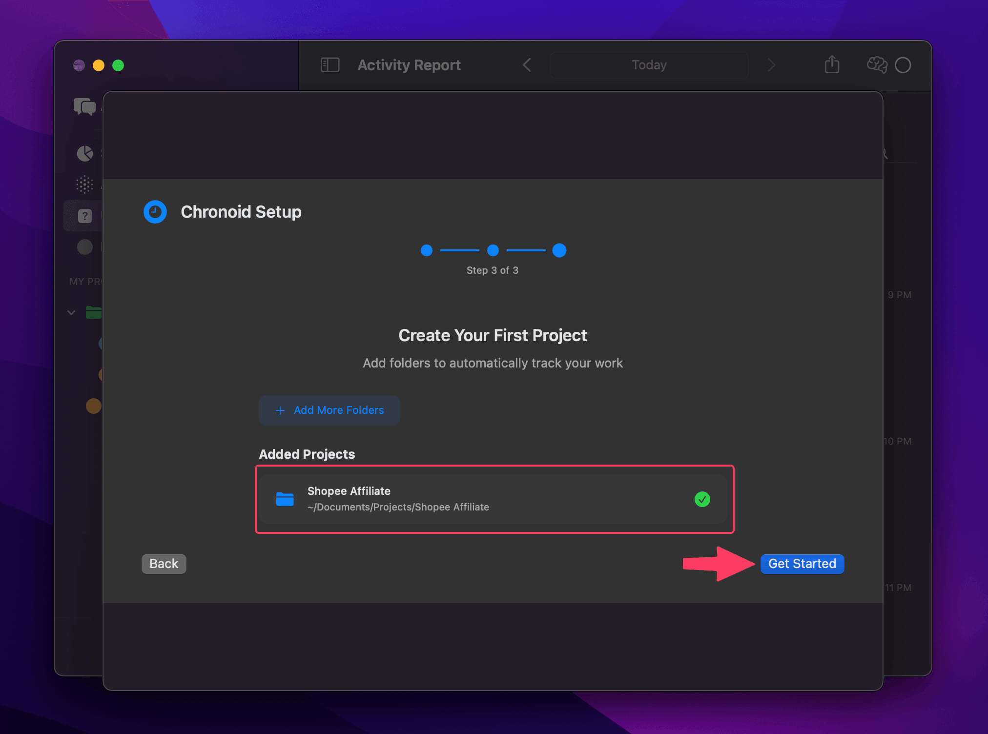 Create first project