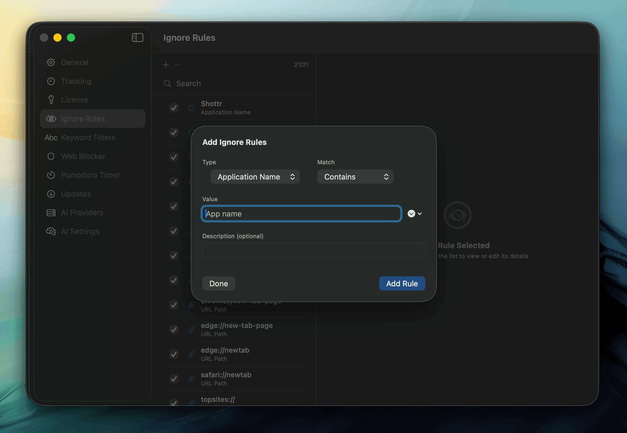 Ignore Tracking Overview