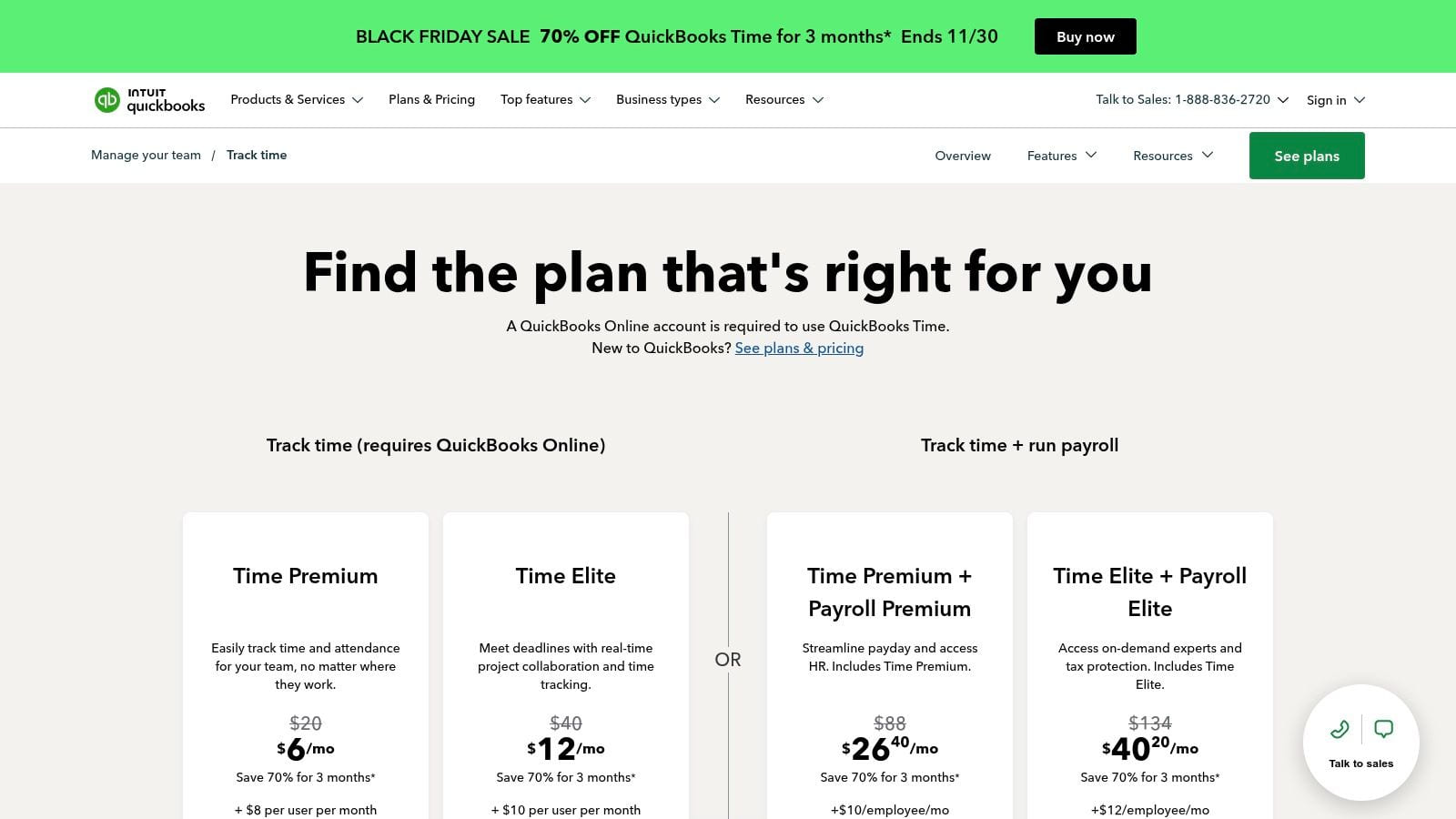 QuickBooks Time tracking
