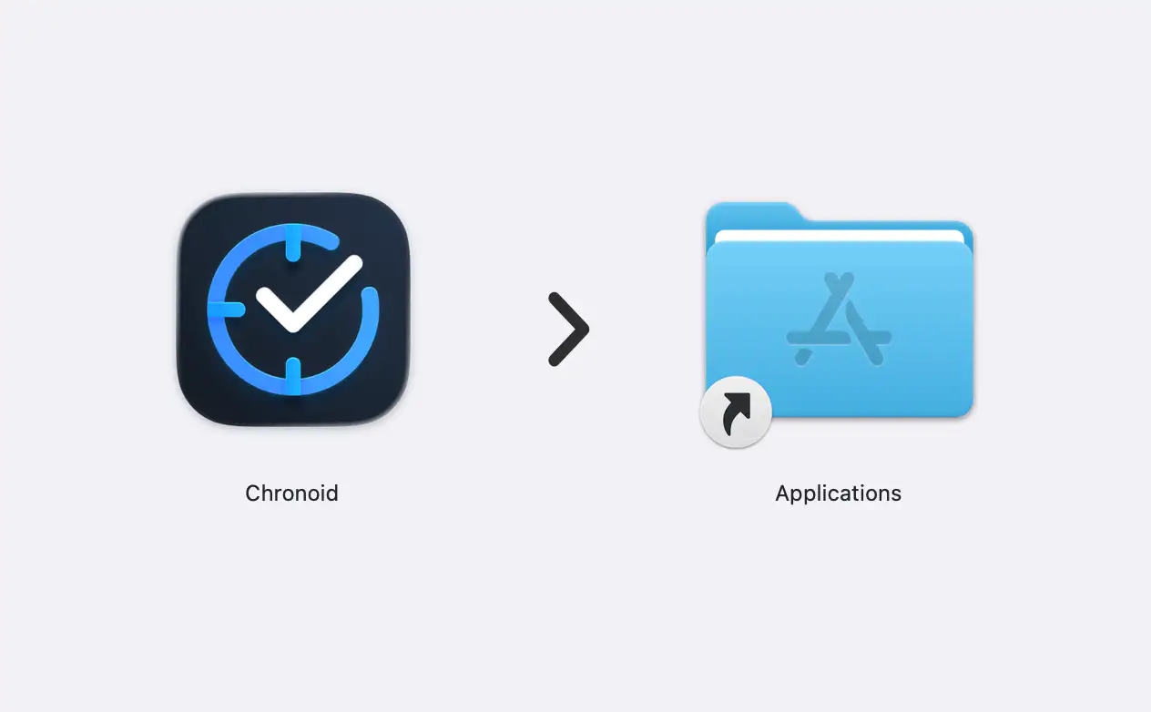 Drag Chronoid into the Applications folder